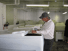 Fred Nunes checking temperature in fermenter